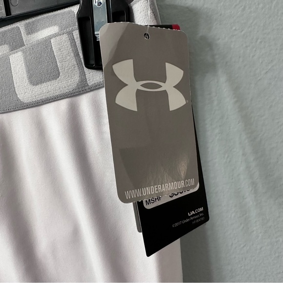 NWT Under Armour White Pants Size Youth XLarge Fitted HeatGear - Picture 3 of 16